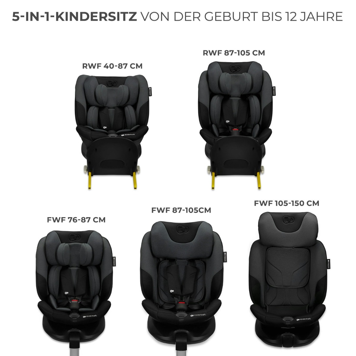 Kindersitz I-FIX i-Size schwarz