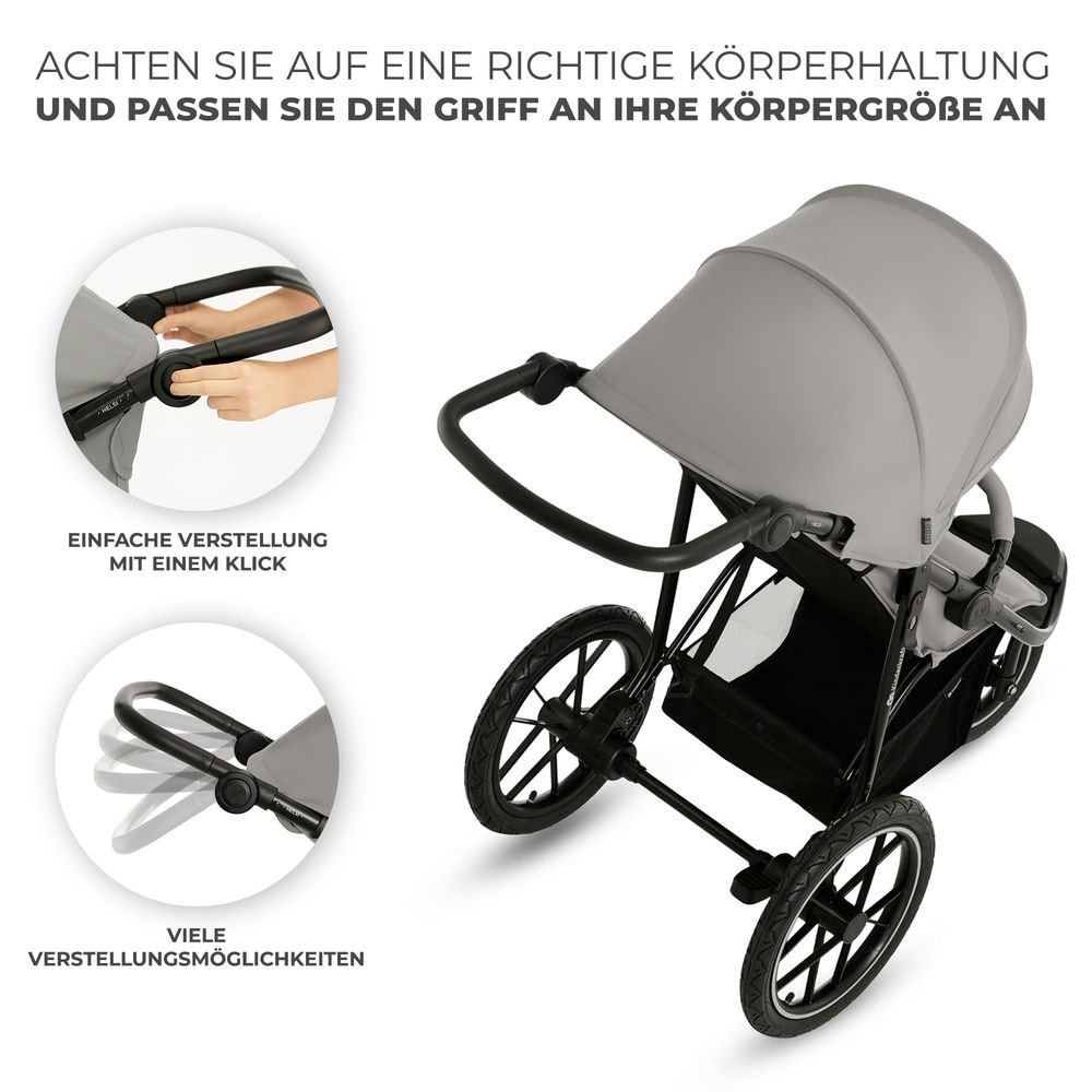 Kinderwagen für aktive Menschen HELSI grau