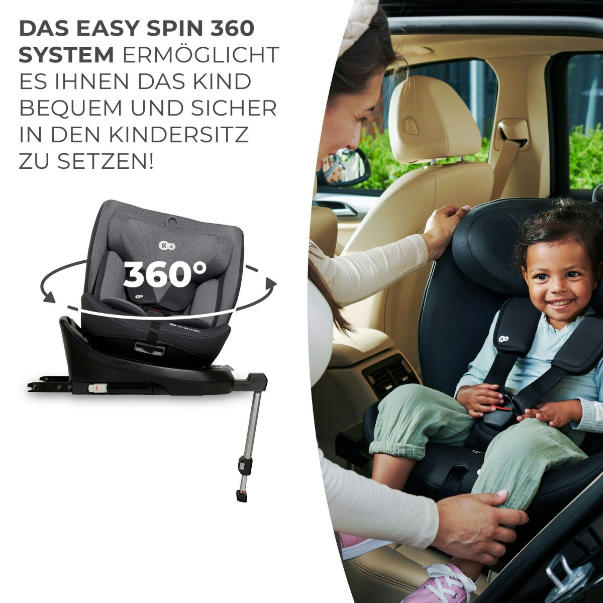 Kinderautositz I-360 i-Size grau