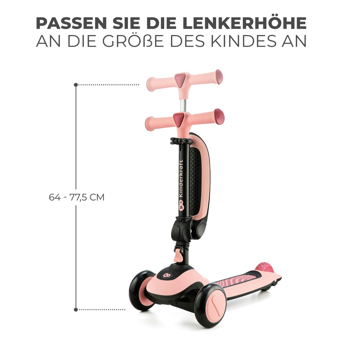 Mini-Laufrader und Dreirad-Roller HALLEY rosa
